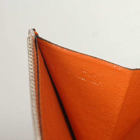 Cheap Fake Hermes Bearn Japonaise Bi-Fold Wallets H208 Orange - Click Image to Close